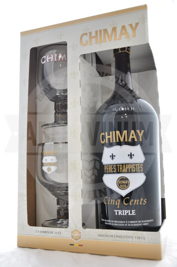 Birra Chimay Triple Cinq Cents Magnum 1,5L + 2 Bicchieri